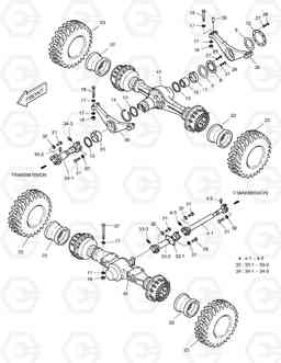 1157 AXLE AND DRIVE SHAFT-SUPER MAX. TRAC MEGA 250-III, Doosan