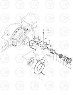 3335 PARKING BRAKE DISC & SUPPORT-LOCAL MEGA 250-III, Doosan