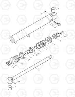 3420 STEERING CYLINDER-R.H MEGA 250-III, Doosan