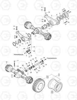 1165 AXLE & DRIVE SHAFT-SUPER MAX. TRAC MEGA 400-III PLUS  ', Doosan