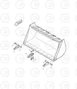 2141 BUCKET-3.9m³STD.-TOOTH MEGA 400-III PLUS  ', Doosan