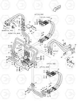 1221 CONTROL VALVE PIPING-3 SPOOL(TOSHIBA) MEGA 200-III, Doosan