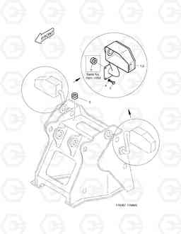 1480 FRONT LAMP SUPPORT MEGA 200-III, Doosan