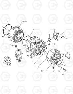 3330 REAR AXLE DIFFERENTIAL HOUSING MEGA 200-III, Doosan