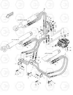 1176 CONTROL VALVE PIPING-3 SPOOL OPT. MEGA160, Doosan