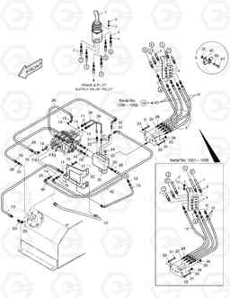 1185 PILOT PIPING-MONO REMOCON+3 SPOOL MEGA160, Doosan