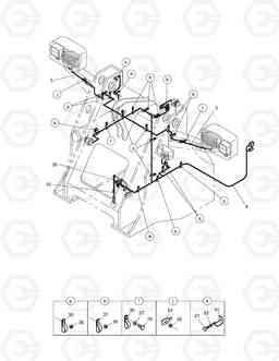 1461 ELECTRIC WIRING(3)-FRONT FRAME MEGA160, Doosan
