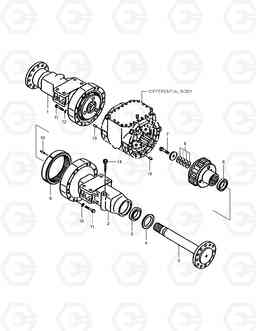 3230 FRONT AXLE ASS'Y MEGA160, Doosan