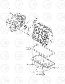 013 FLYWHEEL HOUSING & OIL PAN 450PLUS(Tier-3 E/G), Doosan