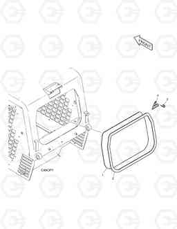 1160 REAR WINDOW 450PLUS(Tier-3 E/G), Doosan