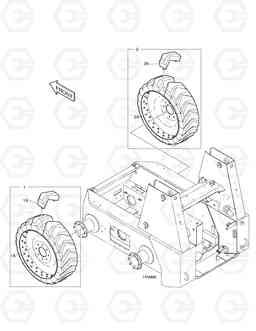 6110 WHEEL ASS'Y-12×16.5 450PLUS(Tier-3 E/G), Doosan