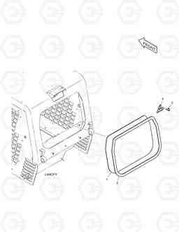 1160 REAR WINDOW 460PLUS(Tier-3 E/G), Doosan