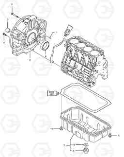 013 FLYWHEEL HOUSING & OIL PAN B55W-2, Doosan