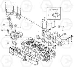 016 EXHAUST MANIFOLD B55W-2, Doosan