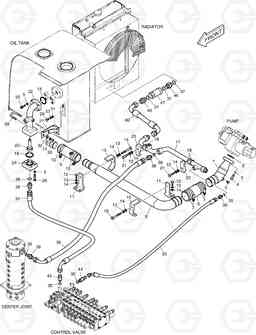 1240 OIL COOLER PIPING(2) B55W-2, Doosan