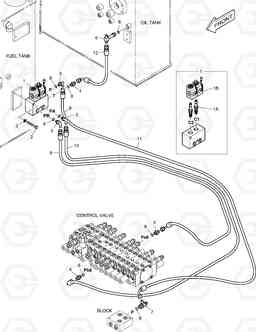 1370 PILOT PIPING(8) - TWO WAY B55W-2, Doosan