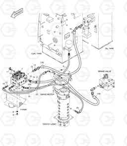 1410 BRAKE PIPING(3) B55W-2, Doosan