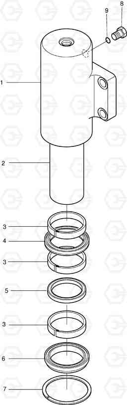 4340 CHOCKING CYLINDER B55W-2, Doosan