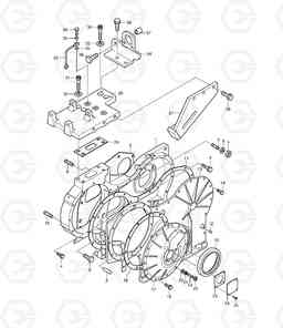 051 TIMING GEAR CASE MEGA300-V Yearly, Doosan