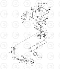 070 TURBO CHARGER & OIL PIPE MEGA300-V Yearly, Doosan