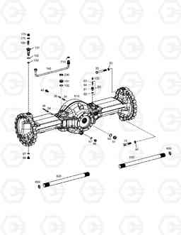 3370 AXLE CASING - REAR AXLE MEGA300-V Yearly, Doosan