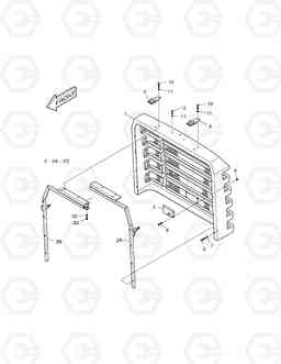 5270 RADIATOR GRILL - FOR CCTV MEGA250-VT(Yearly-YT, Doosan