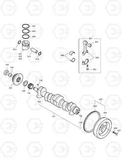 014 CRANK SHAFT DX140W, Doosan