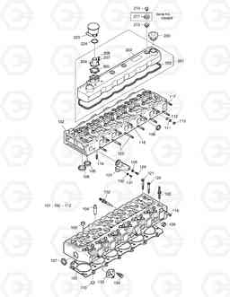 015 CYLINDER HEAD DX140W, Doosan