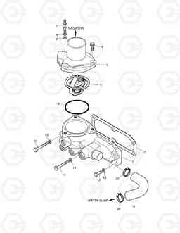 022 THERMOSTAT DX140W, Doosan