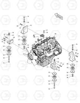 1130 ENGINE MOUNTING DX140W, Doosan