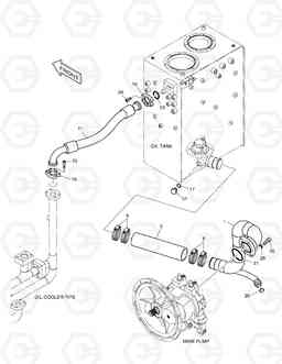 1250 OIL COOLER PIPING(1) DX140W, Doosan