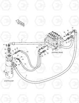 1290 MAIN PIPING(2) - TRAVEL DX140W, Doosan