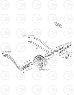 1310 MAIN PIPING(4) - ARM, BUCKET DX140W, Doosan