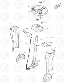 1460 STEERING COLUMN ASS'Y DX140W, Doosan