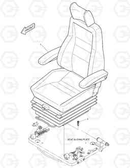 1520 SEAT MOUNTING DX140W, Doosan