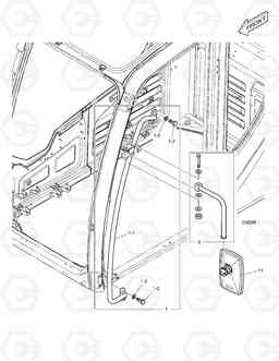 1640 HANDLE ASS'Y DX140W, Doosan