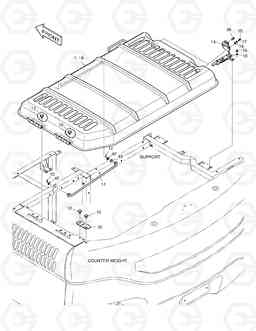 1720 ENGINE COVER DX140W, Doosan