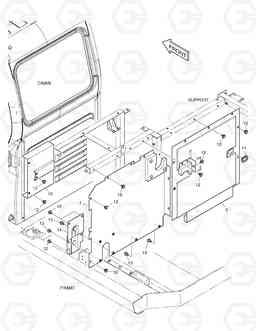 1750 BAFFLE ASS'Y(1) DX140W, Doosan