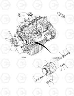 1870 ALTERNATOR ASS'Y DX140W, Doosan