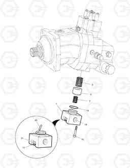 4190 TRAVEL MOTOR - CONTROL PART DX140W, Doosan