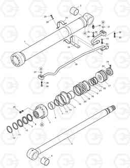 4320 BOOM CYLINDER - R.H. DX140W, Doosan