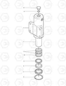 4390 CHOCKING CYLINDER - R.H. DX140W, Doosan