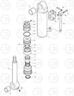 4410 OUTRIGGER CYLINDER - R.H. DX140W, Doosan