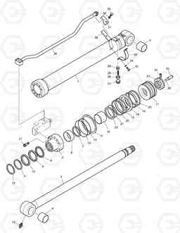 4450 ARM CYLINDER - ARM 2.5m(LOCK VALVE) DX140W, Doosan