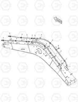 6440 BOOM PIPING - ONE & TWO WAY(BOOM-4.3m) DX140W, Doosan