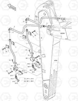 6450 ARM PIPING - ONE & TWO WAY(ARM-2.1m) DX140W, Doosan