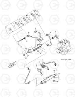 018 FUEL INJECTION PIPE DX480LC, Doosan