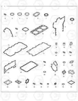 029 OVER HAUL GASKET KIT - ALL DX480LC, Doosan