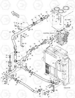 1250 OIL COOLER PIPING(2) DX480LC, Doosan