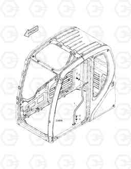 1555 HANDLE - CABIN DX480LC, Doosan